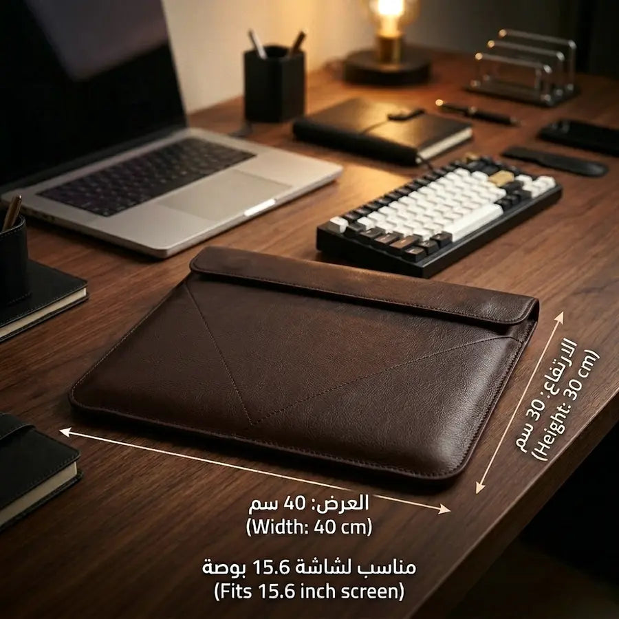 Leather Tech Sleeve Bag
