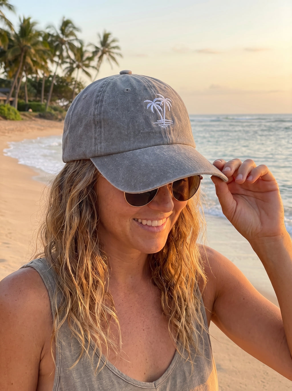 PALM Washed Grey Cap