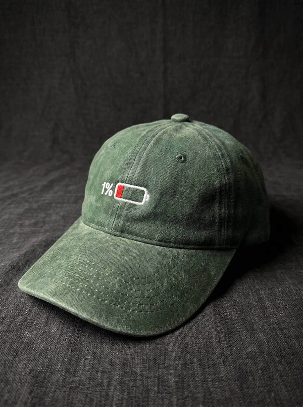 BATTERY Washed Green Cap