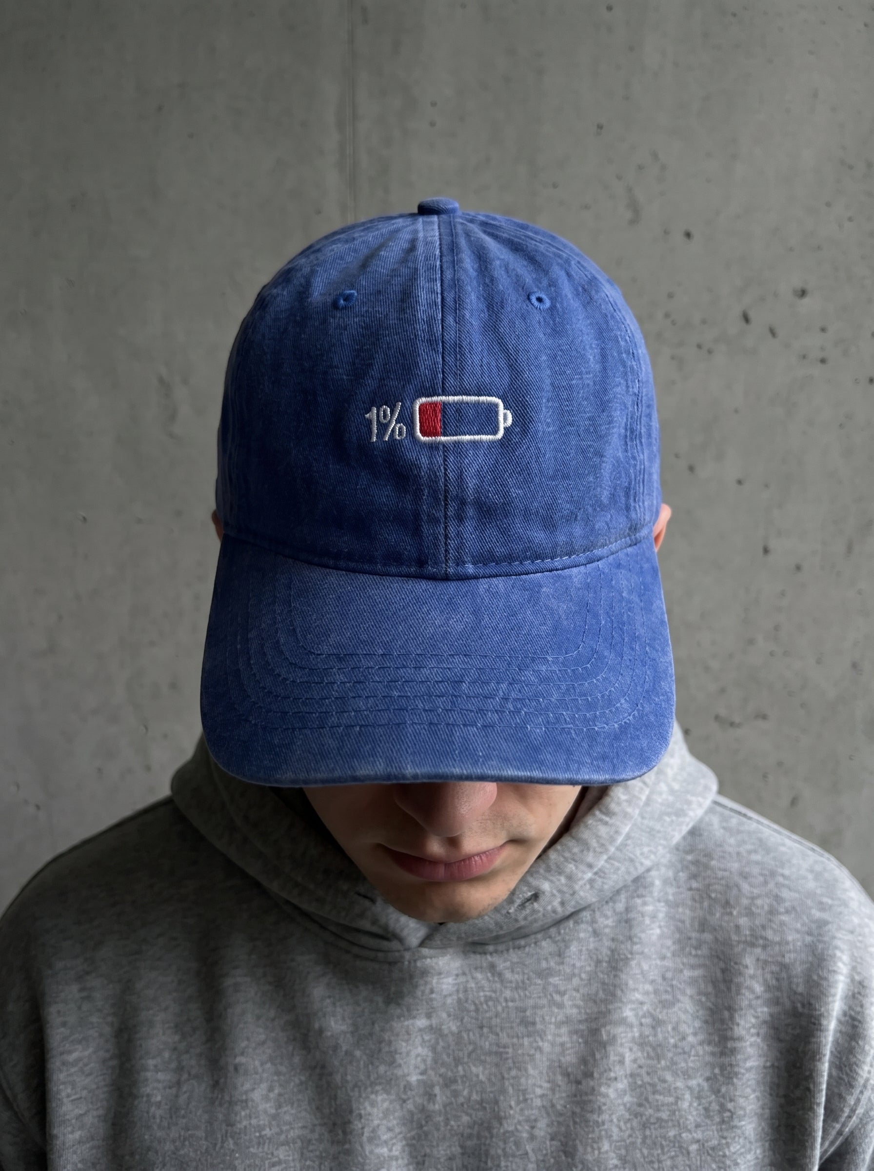 BATTERY Washed Grey Cap