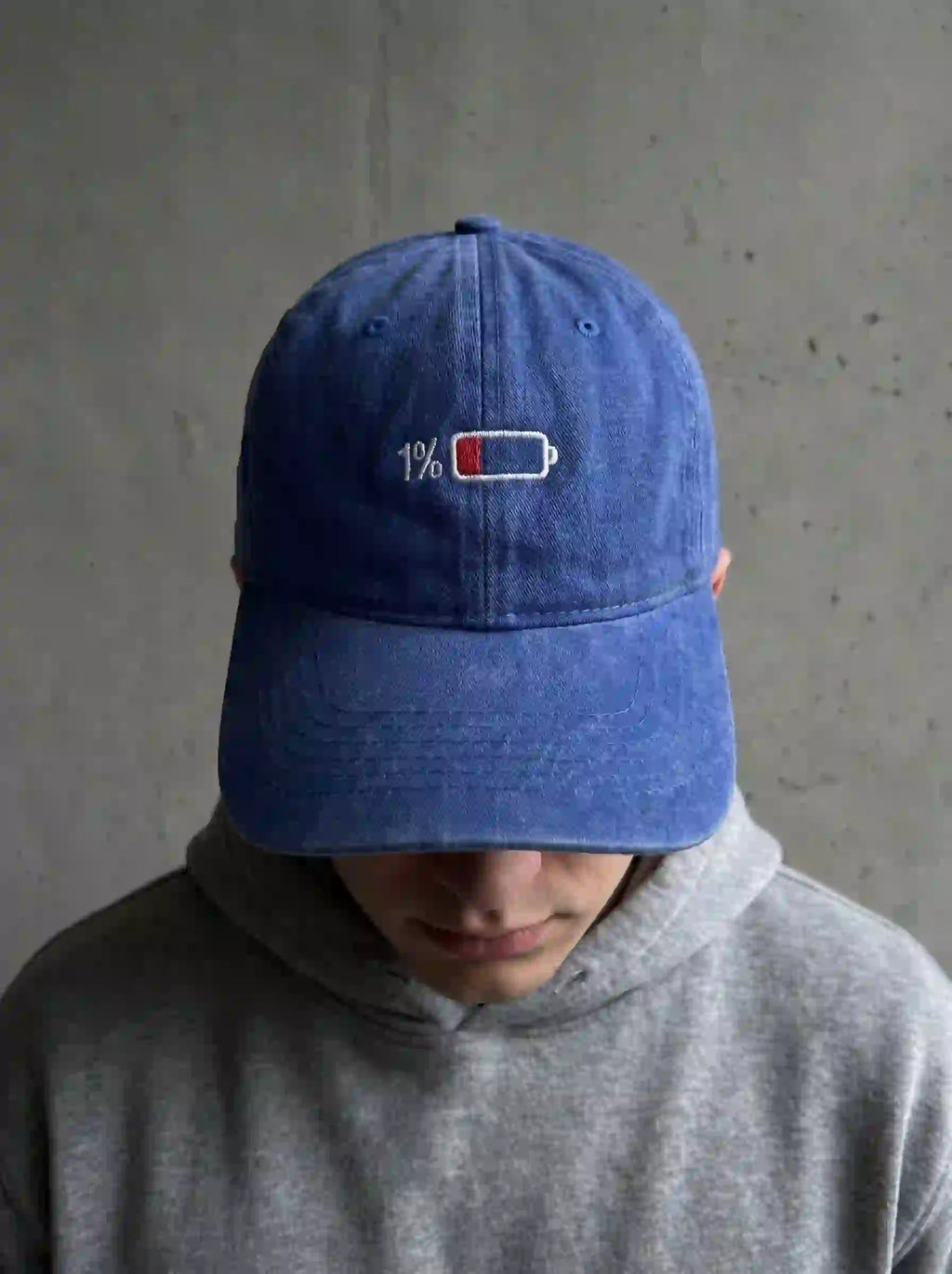 BATTERY Washed Blue Cap