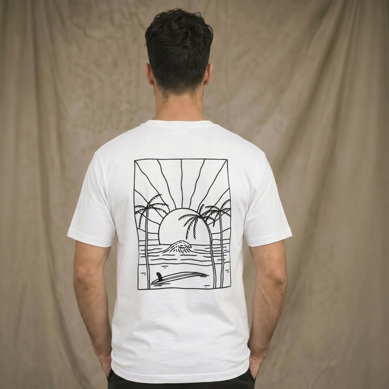 PALM White TEE Back