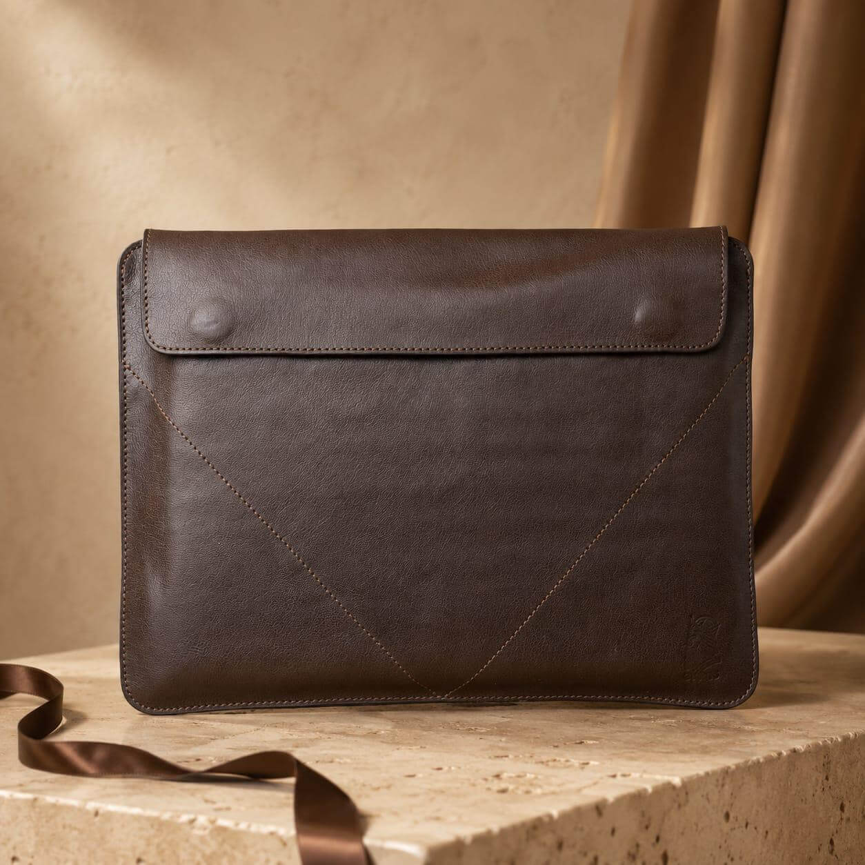 Leather Tech Sleeve Bag