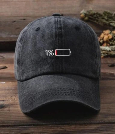 Battery Washed Dark Grey Cap