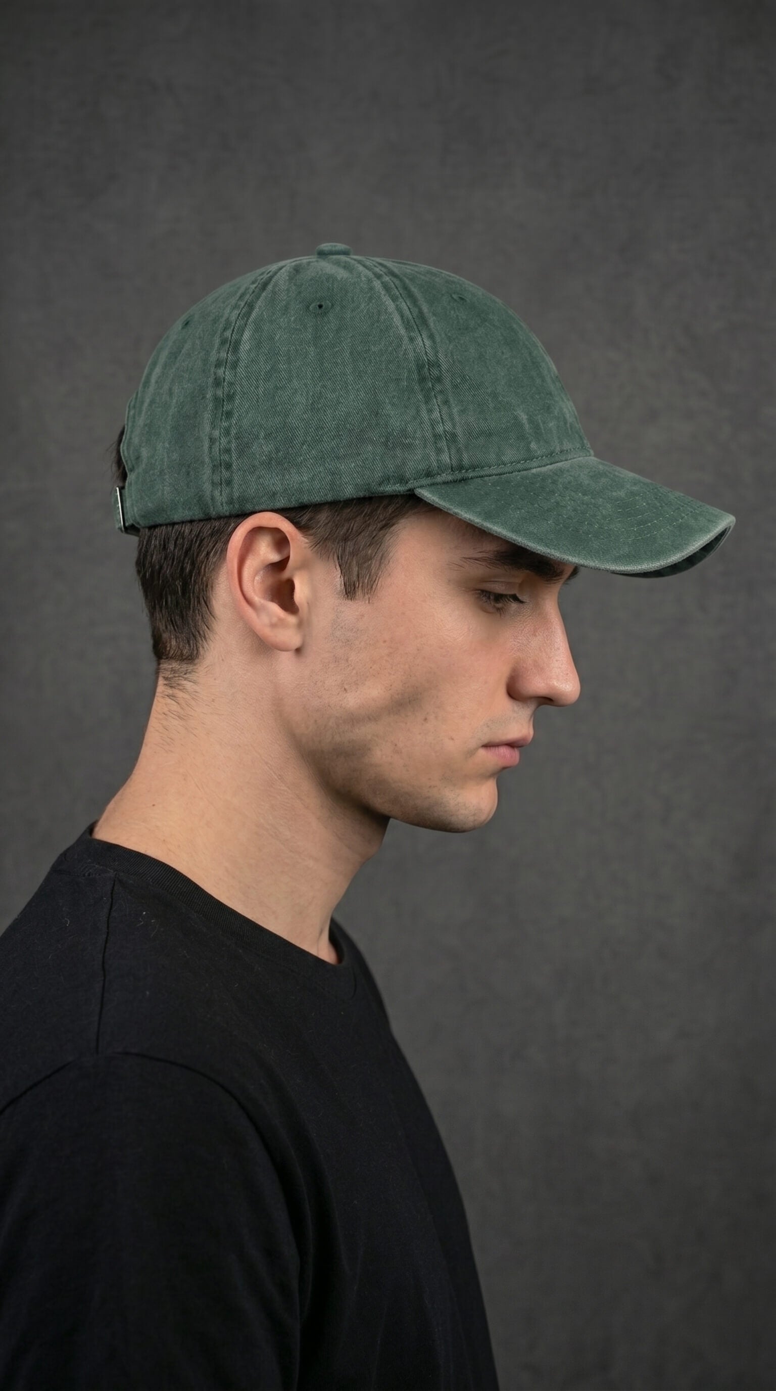 DARK GREEN Washed CAP