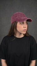 BURGUNDY Washed CAP