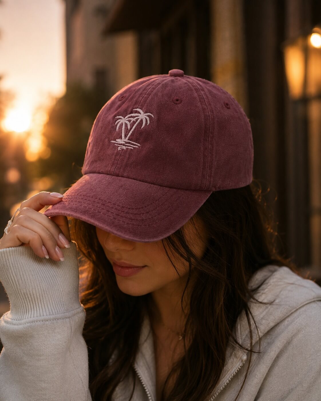 PALM Washed Burgundy Cap