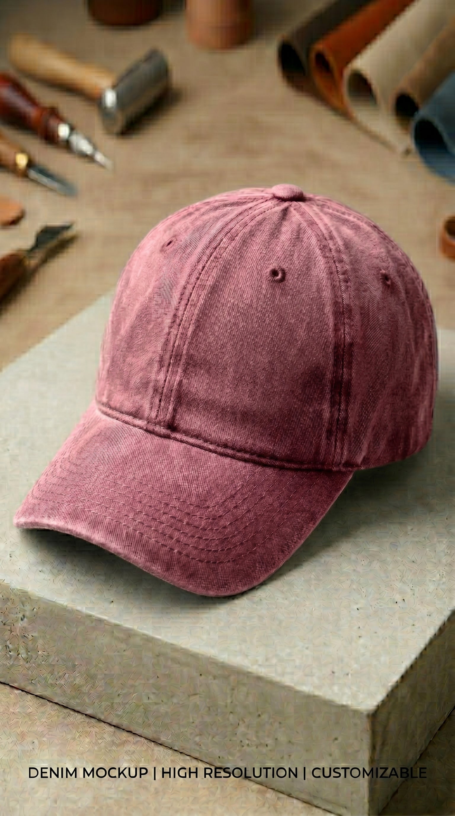 BURGUNDY Washed CAP