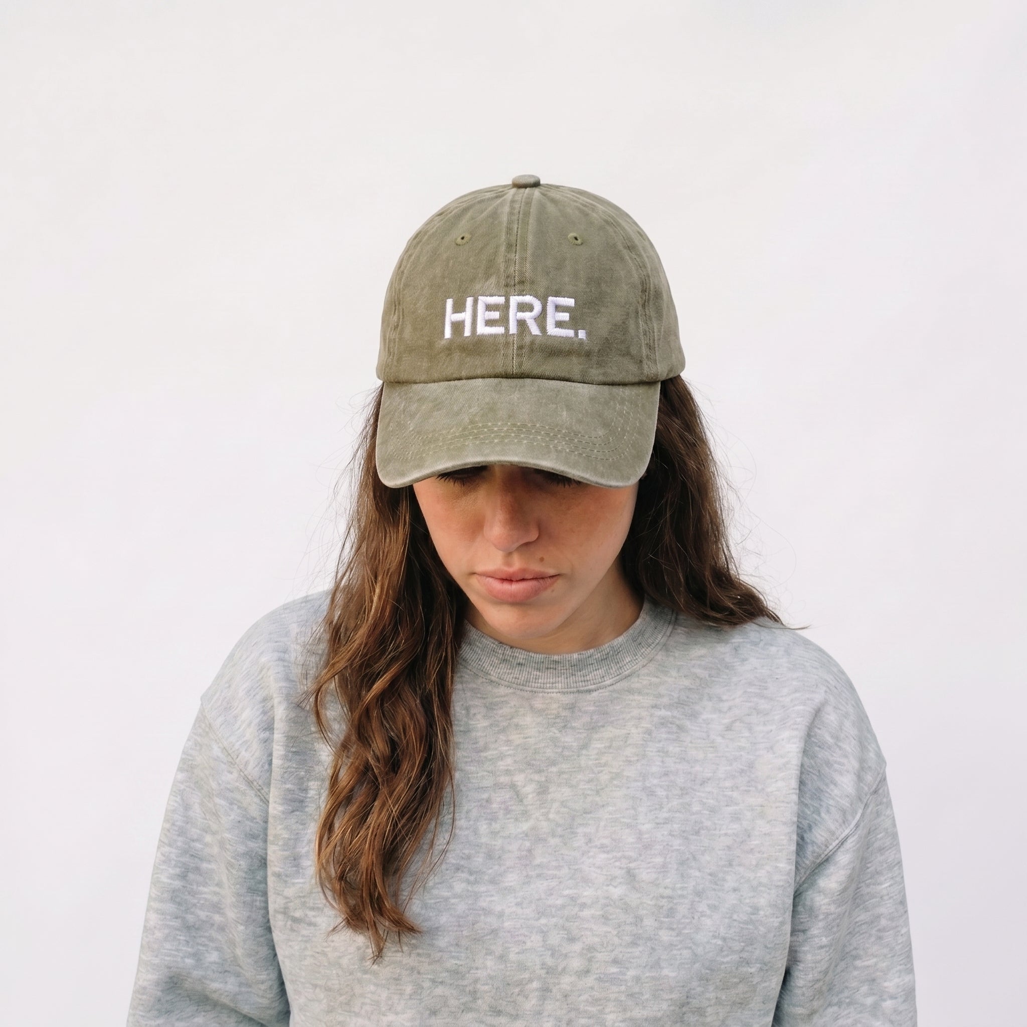 Here Dark Green Cap