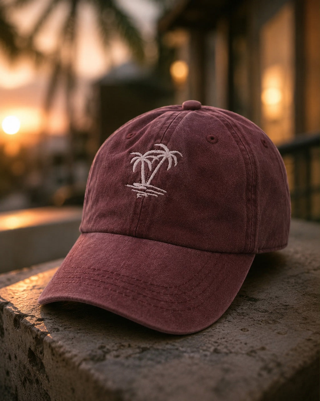 PALM Washed Burgundy Cap
