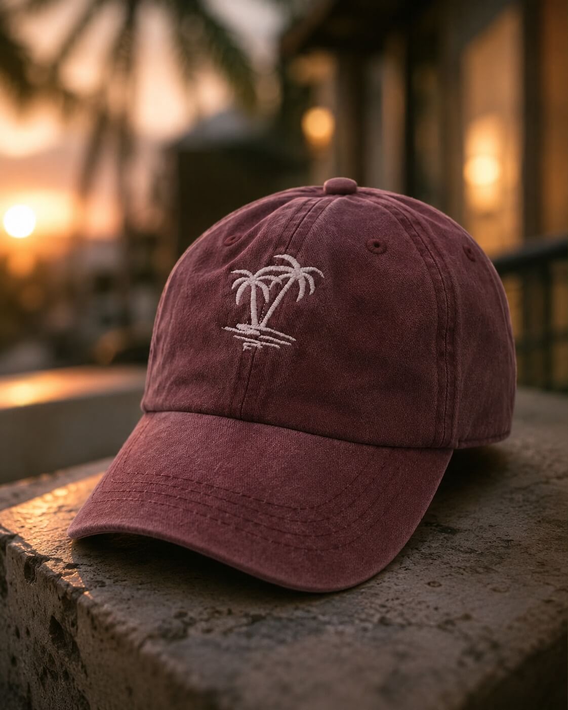 PALM Washed Burgundy Cap