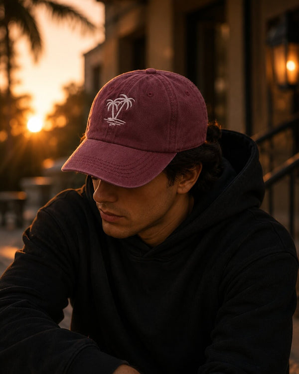 PALM Washed Burgundy Cap