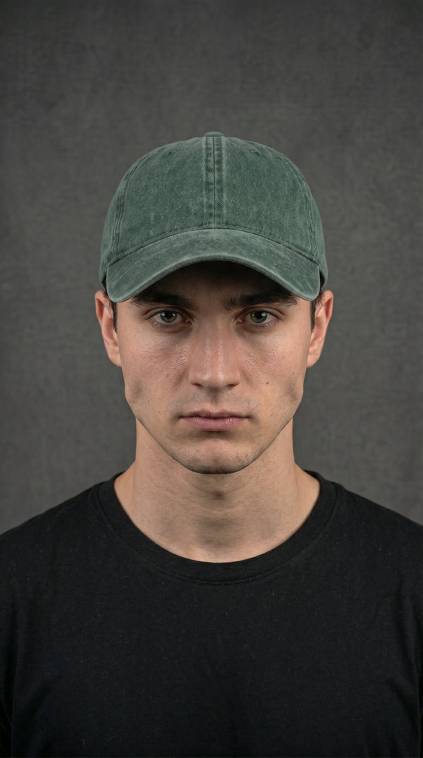 DARK GREEN Washed CAP